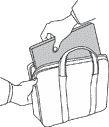 A számítógép óvatos szállítása. Jó minőségű hordtáskát használjon, amely megfelelő tartást és védelmet nyújt. Ne tegye a számítógépet szorosan csomagolt bőröndbe vagy táskába.