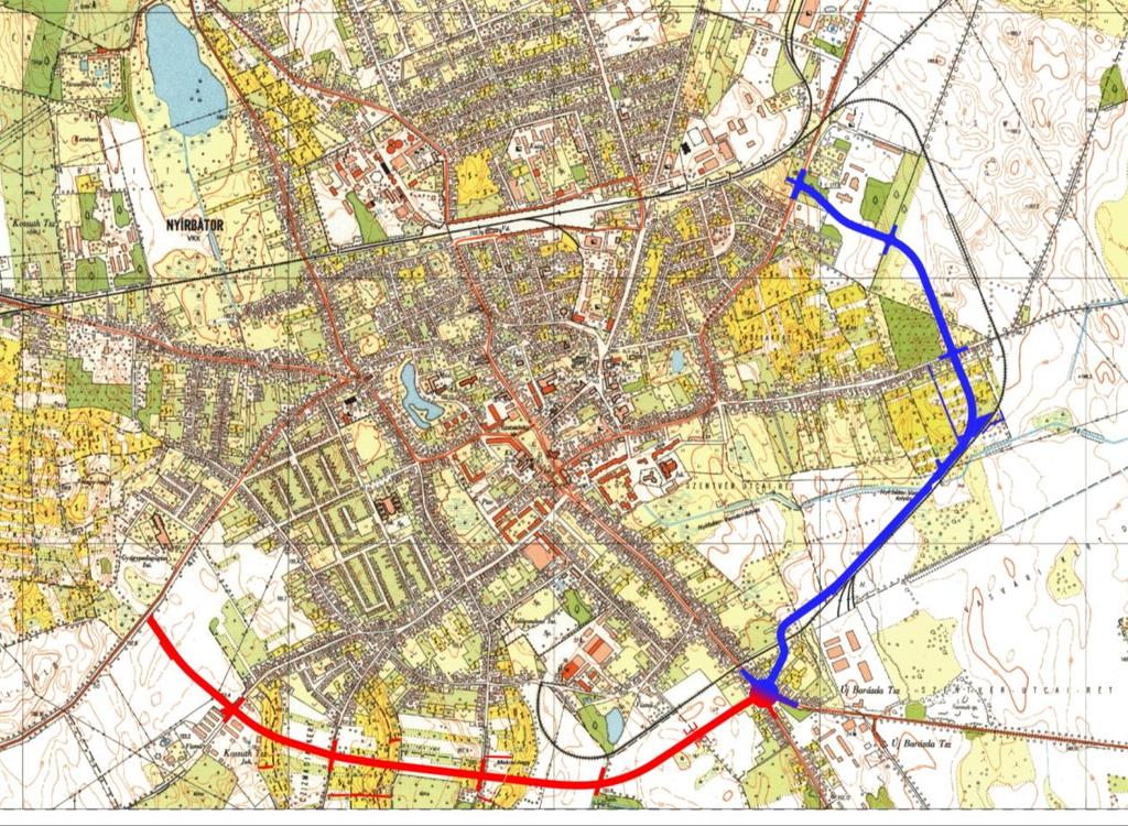 Az 4. helyszín: A város déli oldalán a 471. sz. főút szakaszai között a hatályos eszközök jelenleg is tartalmaznak egy elkerülő utat.