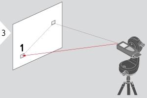 Műveletek Pont-pont mérés* * A funkció akkor aktív, amikor össze van kötve a Leica DST 360 adapterrel. Irányítsa a lézert az első célpontra.