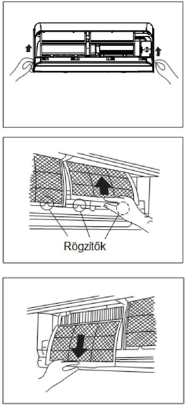 A készülék tisztítása Tisztítás előtt a berendezést ki kell kapcsolni és áramtalanítani! A beltéri egység és a távirányító tisztítása: Száraz ronggyal töröljük le a beltéri egységet és a távvezérlőt.