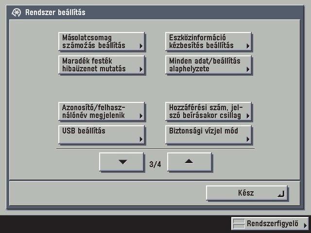 Másolatcsomag számozás beállítás Ezzel a móddal megadhatja a Másolás és Postafiók funkció, Másolatcsomag számozás mód beállításait.