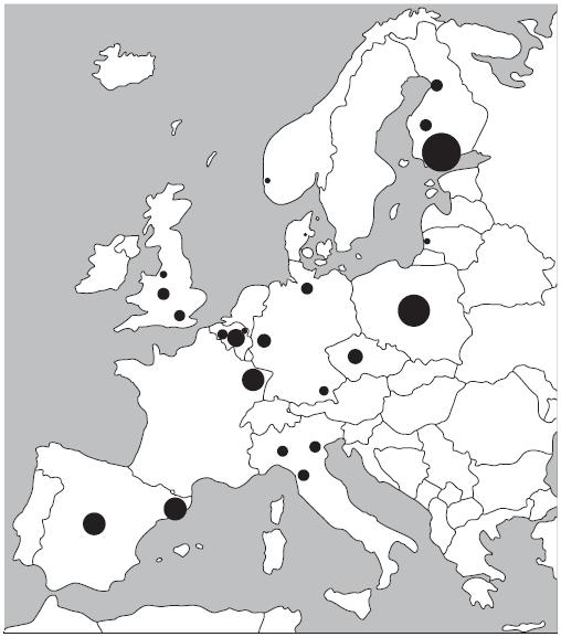 Európai centrumok, ahol specifikus inhalációs provokációt végeznek a foglalkozási