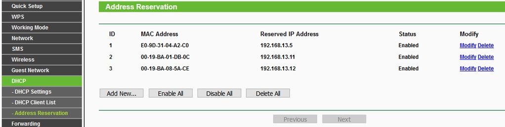 Amire figyelnünk kell, az a DHCP beállítás, a MAC cím alapján az IP cím kiosztás és a port
