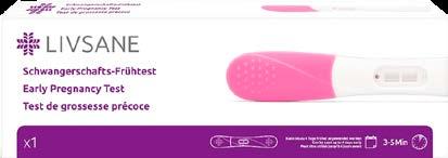 LIVSANE Korai terhességi teszt önellenőrzésre x A teszt már a következő esedékes menstruáció előtt 4 nappal
