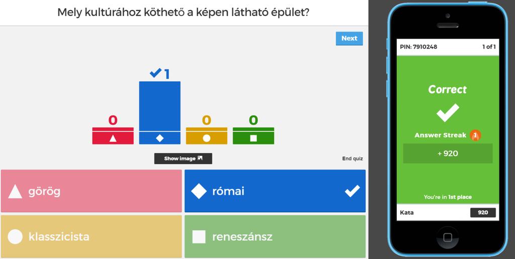 Minden játékos a saját képernyőjén látja, éppen hányadik a játékban.