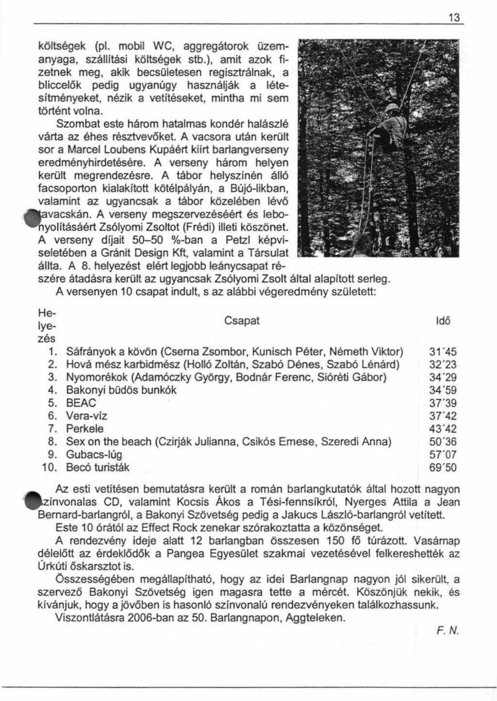 13 költségek (pl. mobil WC, aggregátorok üzemanyaga, szállítási költségek stb.