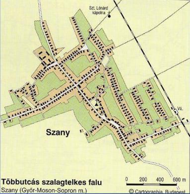 Többutcás Többutcás szalagtelkes útifalu Mo.