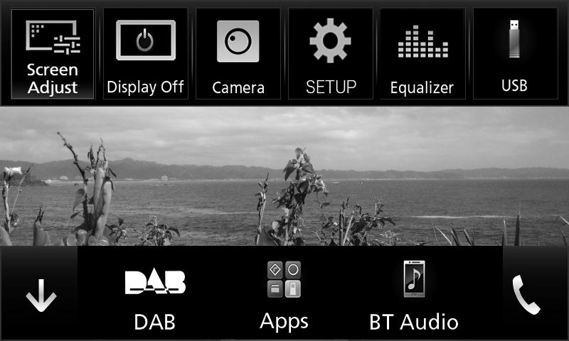 Alapműveletek 1 A csatlakoztatott Bluetooth-eszközök adatai. 2 Minden forrás ikon Megjelenít minden forrást.
