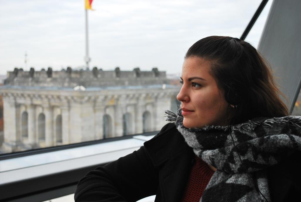 Ez a kép Berlinben készült rólam, a Reichstag tetején lévő látogatóközpontban.