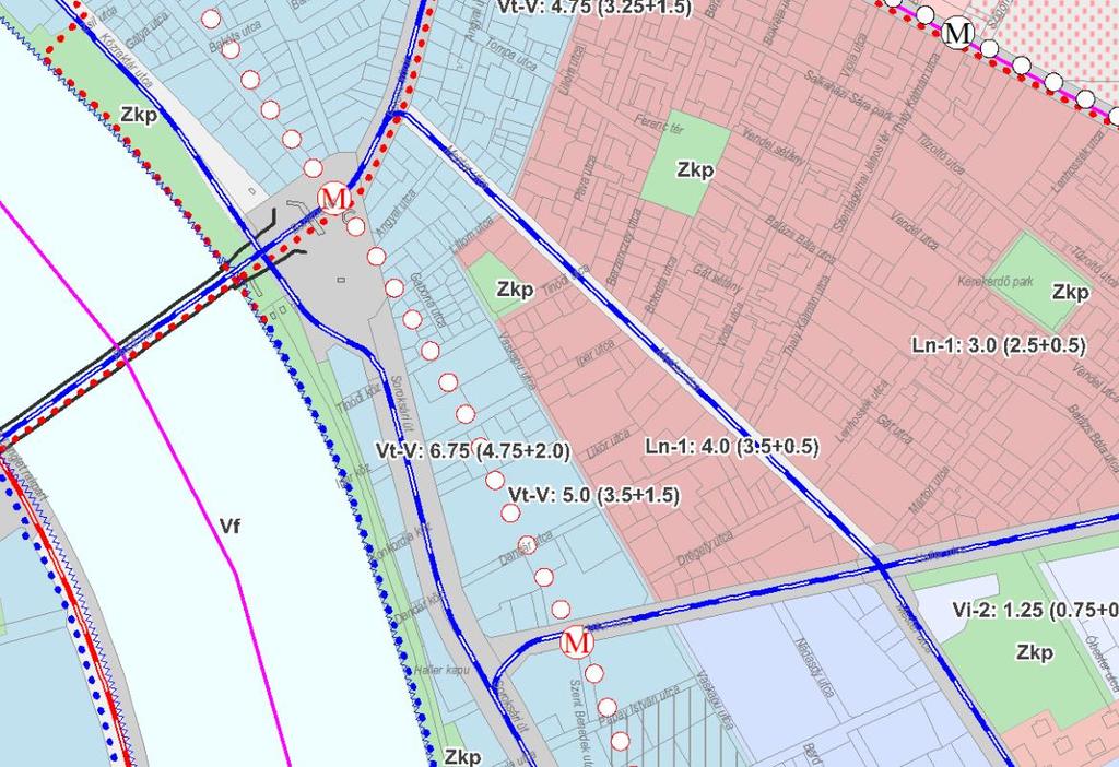 5) jelű Városközpont terület Ferenc körút Mester utca Liliom utca Vaskapu utca Haller utca Soroksári út (52, 53, 55, 56, 58, 60, 62 sz. tömbök) Ln1: 4.0 (3.5+0.