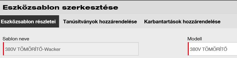 Keresse meg azt a fült, ahol a szerkesztendő adat van (pl.