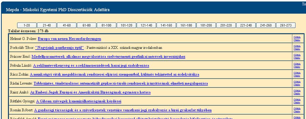 MEPDA- Miskolci Egyetemi PhD Disszertációk Adattára A DART-Europe E-theses Portal is