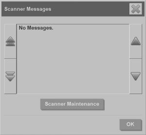 In the Scanner Messages dialog box, press the Scanner Maintenance button. Maintenance 5.
