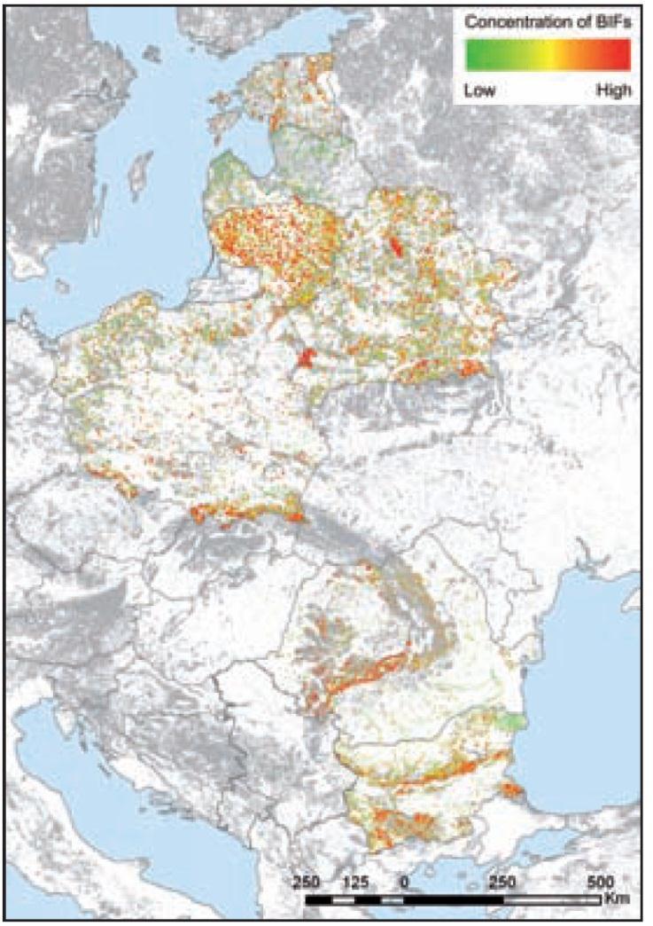 Térképezés/ monitorozás BirdLife Biologically important forests mapping Balti államok,