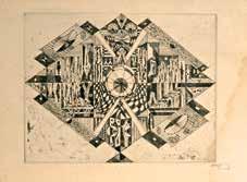 rézkarc, papír / etching on paper jelzett / signed: Hincz Gyula 30*38