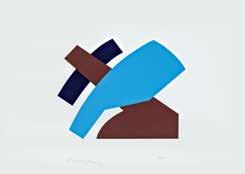 164. FRED ENGELBERT KNECHT (DÜBENDORF, 1934 - THALWIL, 2010) MATTERHORN, 1973 szitanyomat, karton / silkscreen on cardboard jelzett /