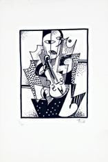 THILO MAATSCH (BRAUNSCHWEIG, 1900 - KÖNIGS- LUTTER, 1983) HEGEDŰS / VIOLINIST jelzett /