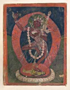 HINDUISTA KÉP / HINDU PAINTING India, 20. század, akvarell, papír India, 20th century, watercolor on paper 14*10 cm 397.
