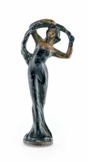 PECSÉTNYOMÓ / SEAL osztrák, 1900 körül, festett bronz, BA nyomófelülettel Austrian, around 1900, painted bronze, with BA mark m: 10,5 cm 420.