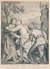 LOUIS DESPLACES (PÁRIZS, 1682-1739) BŰN ÉS ERÉNY KÖZÖTT BETWEEN SIN AND VIRTUE rézmetszet, papír /