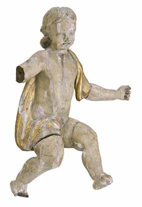 század, festett aranyozott fenyőfa alapon, faragott aranyozott hársfa rátétekkel, forgatható ereklyetartó, sérült South-German, 18th century, painted, gilded pinewood with carved, gilded limewood