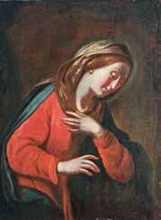 34. ÉSZAK-ITÁLIAI FESTŐ, 1700 KÖRÜL MADONNA olaj, vászon dublírozva / oil