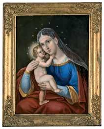 SZÁZAD KÖZEPE SEGÍTŐ MÁRIA / MARY THE HELPER olaj, fémlemez / oil on metal