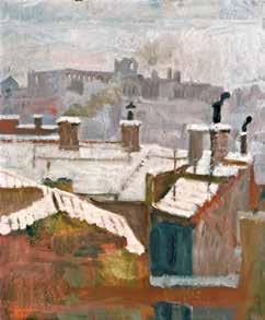 66. MÁCSAI ISTVÁN (BUDAPEST, 1922-2005) HAVAS TETŐK, 1957 / SNOWY