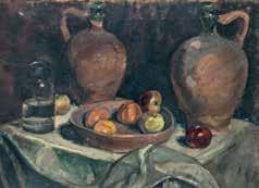 SZÁZAD ELEJE KORSÓS CSENDÉLET / STILL LIFE WITH JUG 46,5*64 cm sérült,