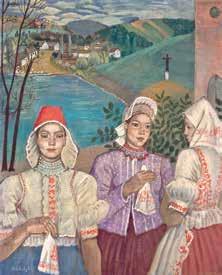 83. HIKÁDY ERZSÉBET CZENE BÉLÁNÉ (BUDAPEST, 1911-2008) VASÁRNAP BÁNKON /
