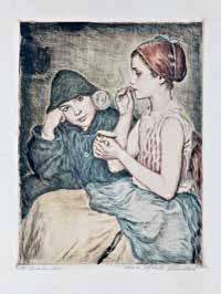 BÍRÓ ANTAL (POZSONY, 1907 - SZÉ- KESFEHÉRVÁR, 1990) FÉRFI KARIKATÚRA, 1940