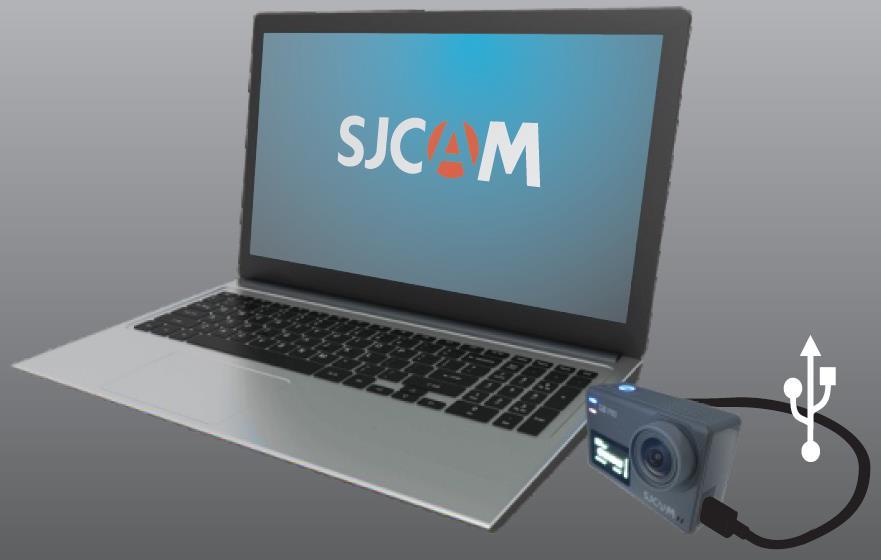 FÁJLKEZELÉS USB Type-C kábelen keresztül WiFi-n keresztül A kameráról négy úton lehet lementeni az állományokat 1. USB kábelen keresztül (Windows, Mac) Csatlakoztassa a kábelt.
