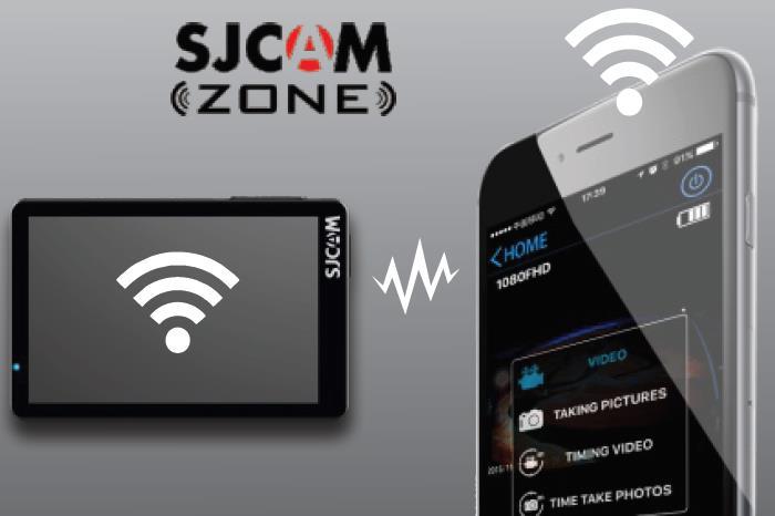WiFi-n az SJCAM Zona alkalmazáson keresztül Csatlakoztassa a kamerát a telefonjához a leírtak szerint.