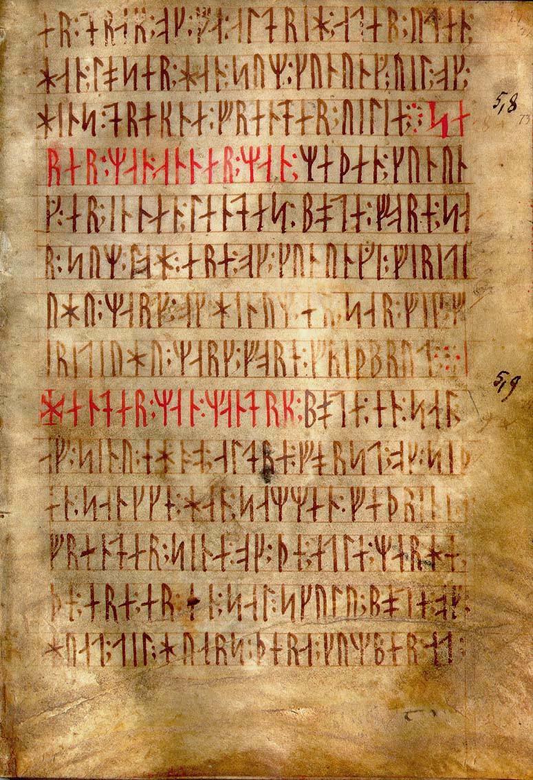 A Codex Runicus, egy pergamen kézirat az