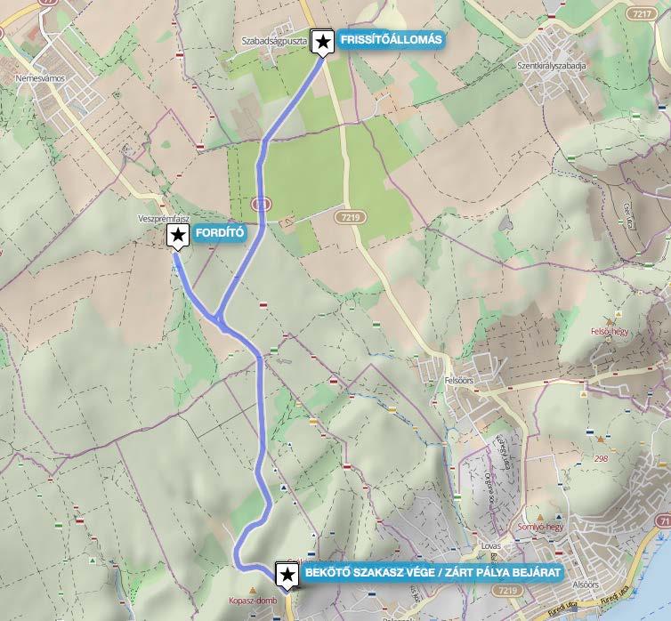 KERÉKPÁROS KÖR Iron és Speciáltávon 8 X 21,3 km kört + bekötő szakasz, Középtávon 4 x 21,3 km kört + bekötő szakasz, Rövidtávon 1 x 21,3 km kört + bekötő szakasz kell kerékpározni.