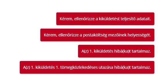 például hibás oktatási azonosító esetén: A rendszer hibajelzése amennyiben lehetséges, egyértelműen utal a pontos hibára.