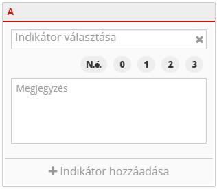 az első olyan elemre navigál, melyben hiányos a kijelölés elem. A hiányos elem sárga kerettel jelenik meg.