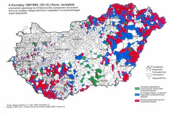 23.ábra: Fejlettség és munkanélküliség térszerkezeti alakulása 24.