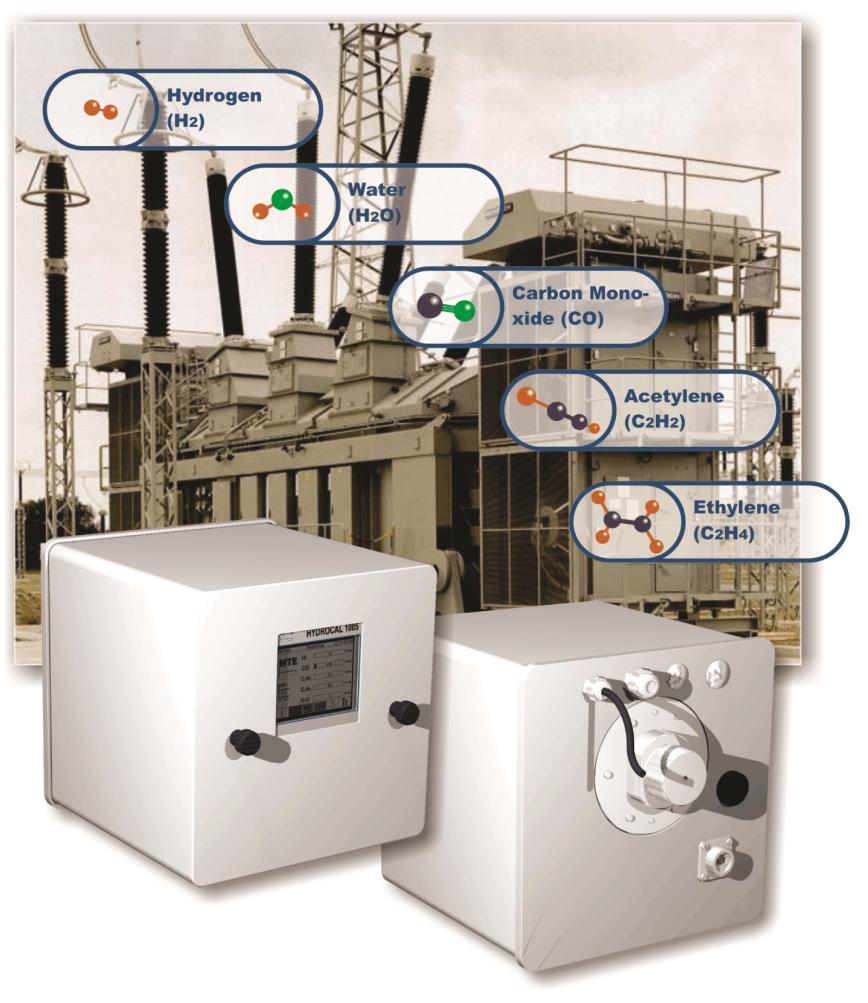 Hydrocal 1005 Olajban oldott gáz analizátor transzformátor monitoring funkciókkal A Hydrocal 1005 olajban oldott gázok on-line, egyedi mérőkészüléke transzformátor monitoring funkciókkal.