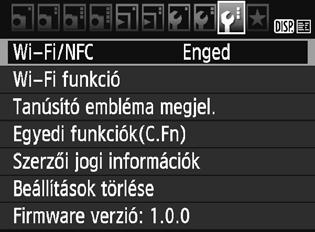 NFC funkció Egy NFC funkcióval rendelkező okostelefon vagy Connect Station használatával a következőket teheti: Az okostelefont a fényképezőgéphez érintve egyszerűen csatlakoztathatja őket vezeték