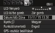 3 A dátum, az idő és az időzóna beállítása A fényképezőgép első alkalommal történő bekapcsolásakor, vagy ha visszaállította a dátumot, az időt vagy az időzónát, megjelenik a dátum/idő/időzóna