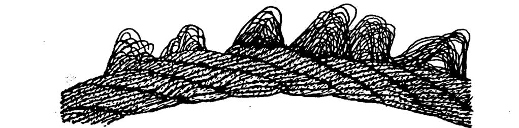 ábra): Az egyes elemi szálak, vagy elemi szálcsoportok a kötélkoronggal, vagy kötéldobbal ellentétes oldalon kigyűrődtek