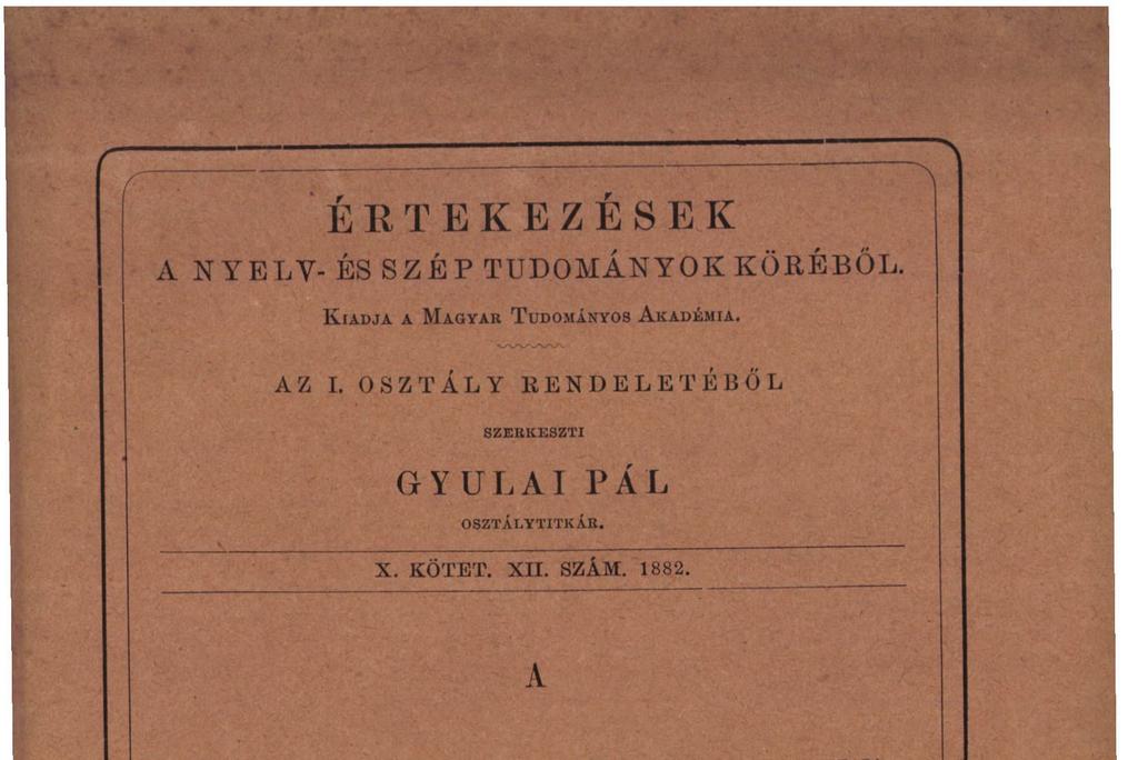 L. TAGTUI.. -^íralokr. ^- BUDAPEST, 1882.