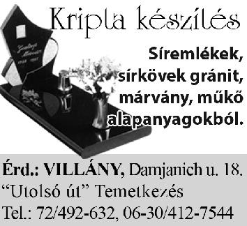 Tel.: 06-20/484-0223 Harkányi szőlőhegyen, buszmegállóhoz 5 percre pince - teljes felszereléssel, vízzel, villannyal - eladó. Tel.