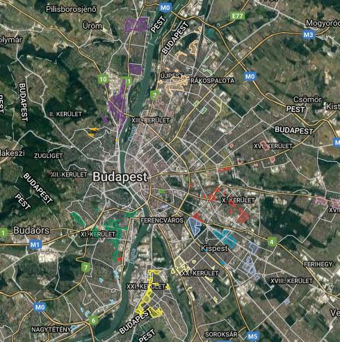 Jelentősen emelkedtek a lakótelepi lakások árai 2. térkép. Budapest lakótelepei (Forrás: Google Maps, FHB Index) Budapesten a lakótelepi (2.