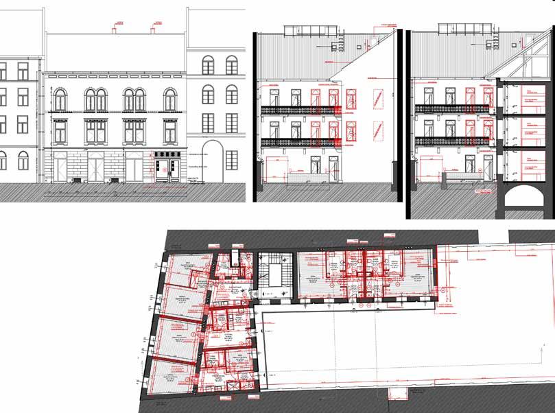 Lakóház felújítás, Budapest, Lujza utca, 2010-2012 felelős tervező: