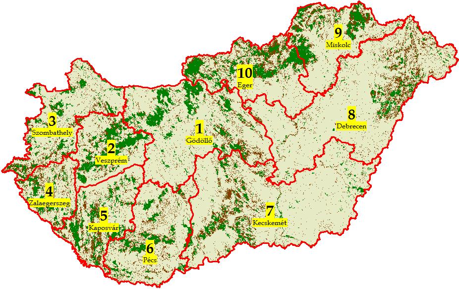 Megyei kormányhivatalok erdészeti