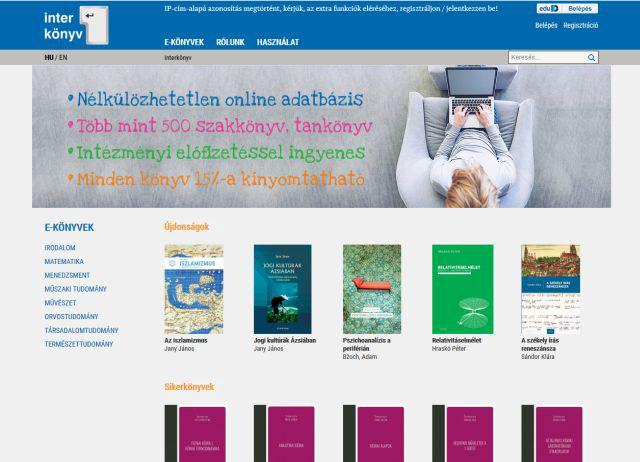 Interkönyv: a Typotex Kiadó több mint 600 magyar nyelvű kiadványa érhető el teljes szöveggel: felsőoktatási tankönyvek, jegyzetek és