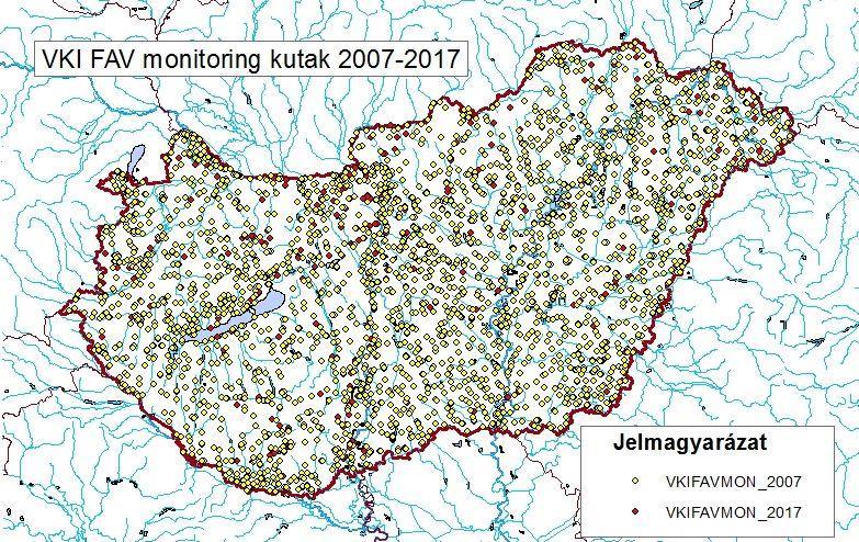 207: Vízszintmérés: 730 állomás Hozammérés: 2 állomás Problémák: Kutak megrongálódása/ betömődése, kiszáradás-elmaradt