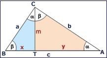 GF AB, GE BC, FE AC AC = 2 EF, AB = 2 GF, AC = 2 EF Derékszögű háromszögekben ismert tételek,